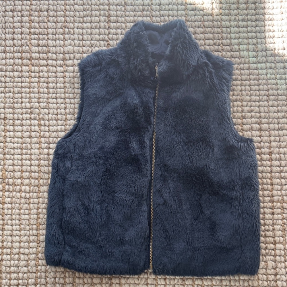 Crewcuts Midnight Blue Faux Fur Vest